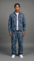 Jacquard Printed Set - Blue