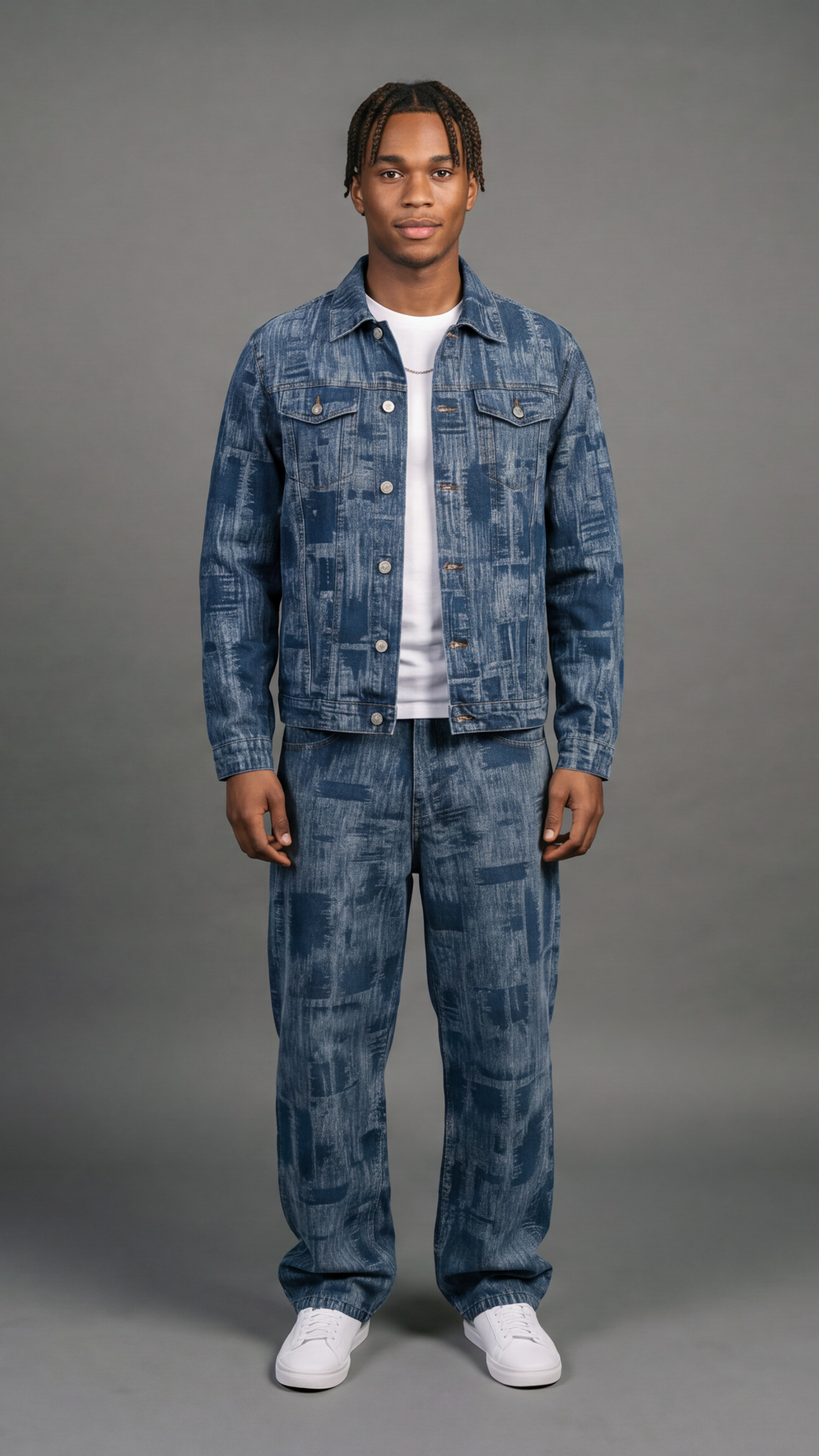 Jacquard Printed Set - Blue