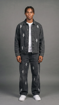 Floral Embroidery Set - Black