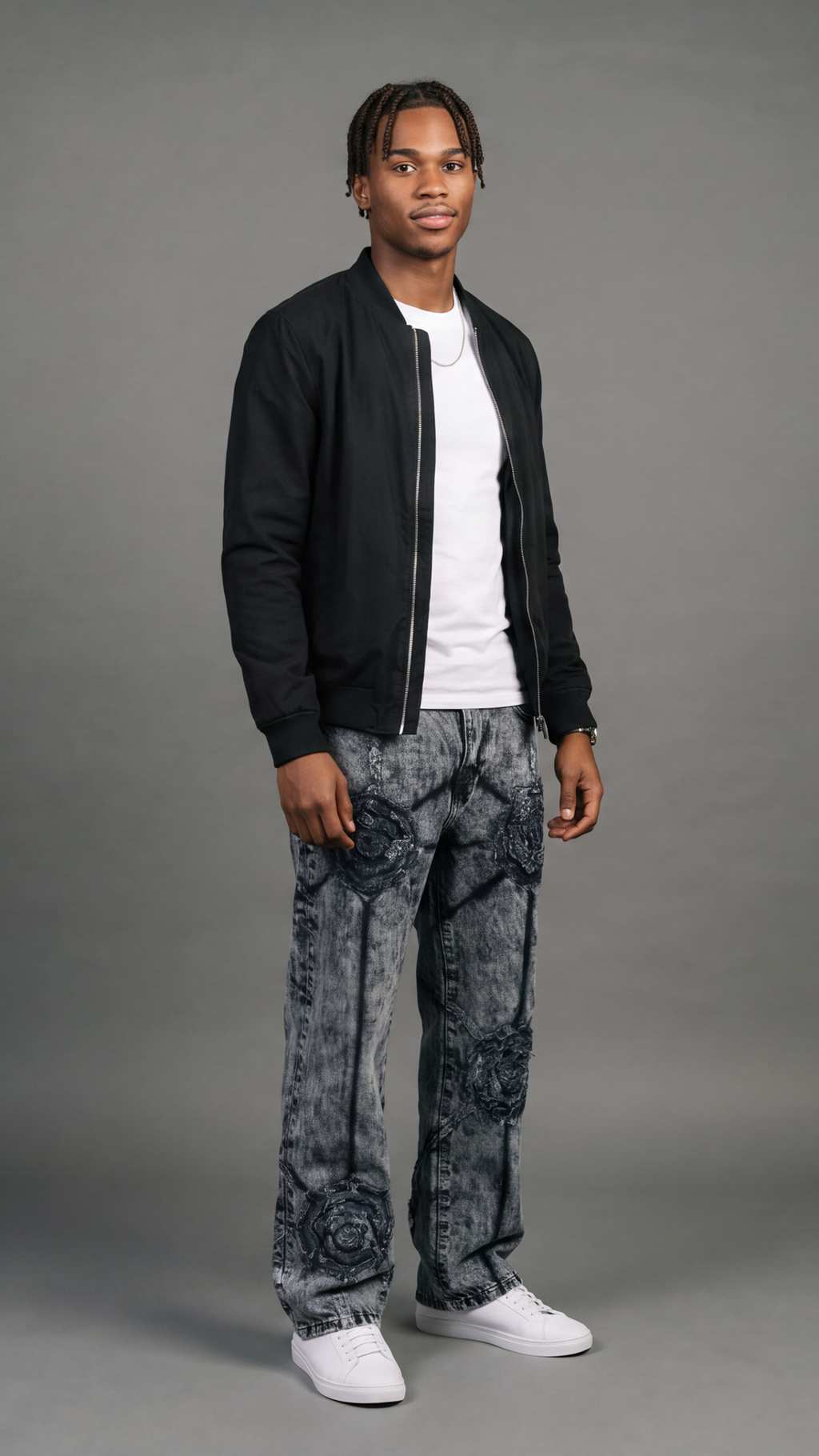 3D Roses Jeans - side
