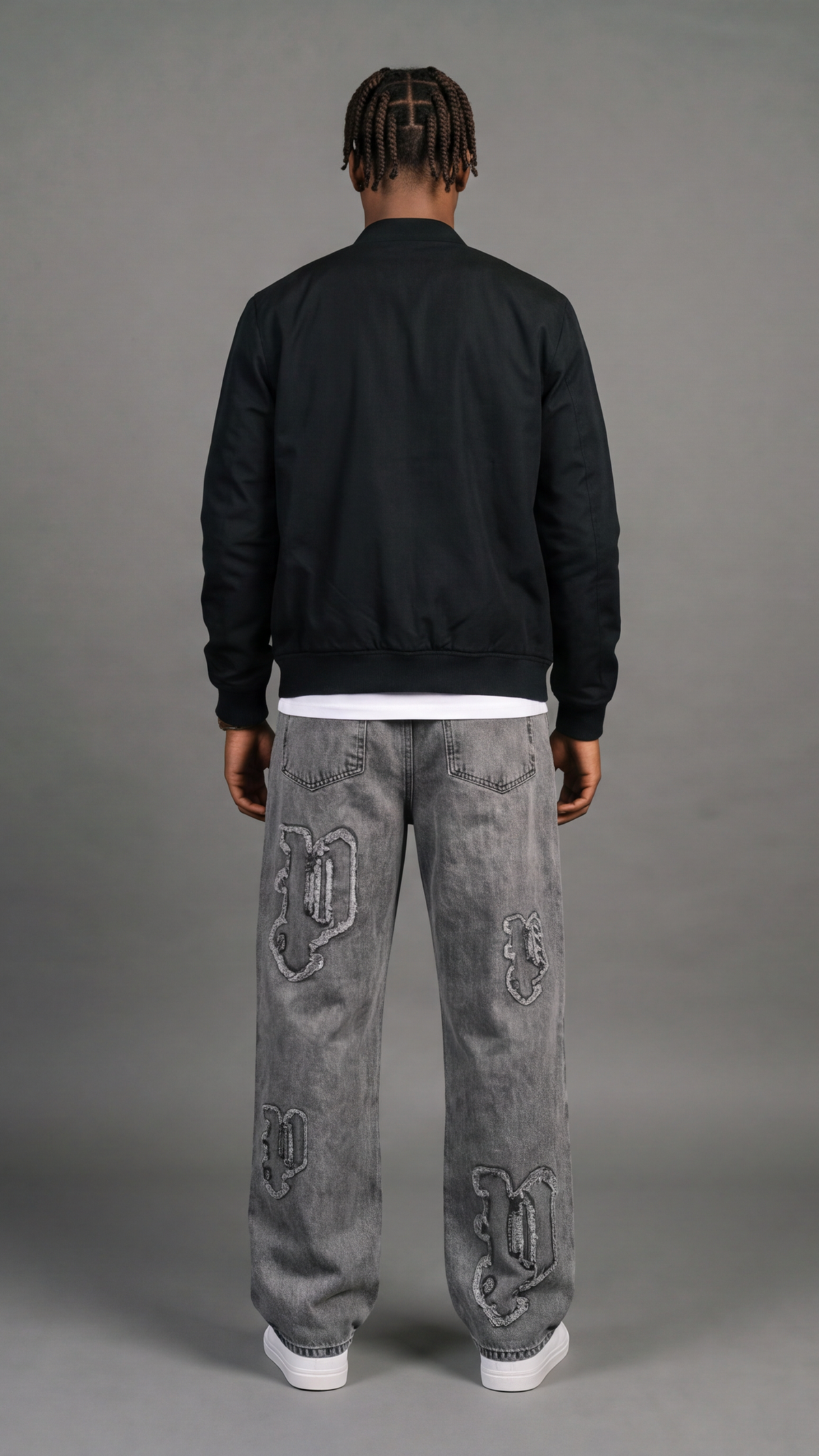 All-Over Logo Patch Jeans - back
