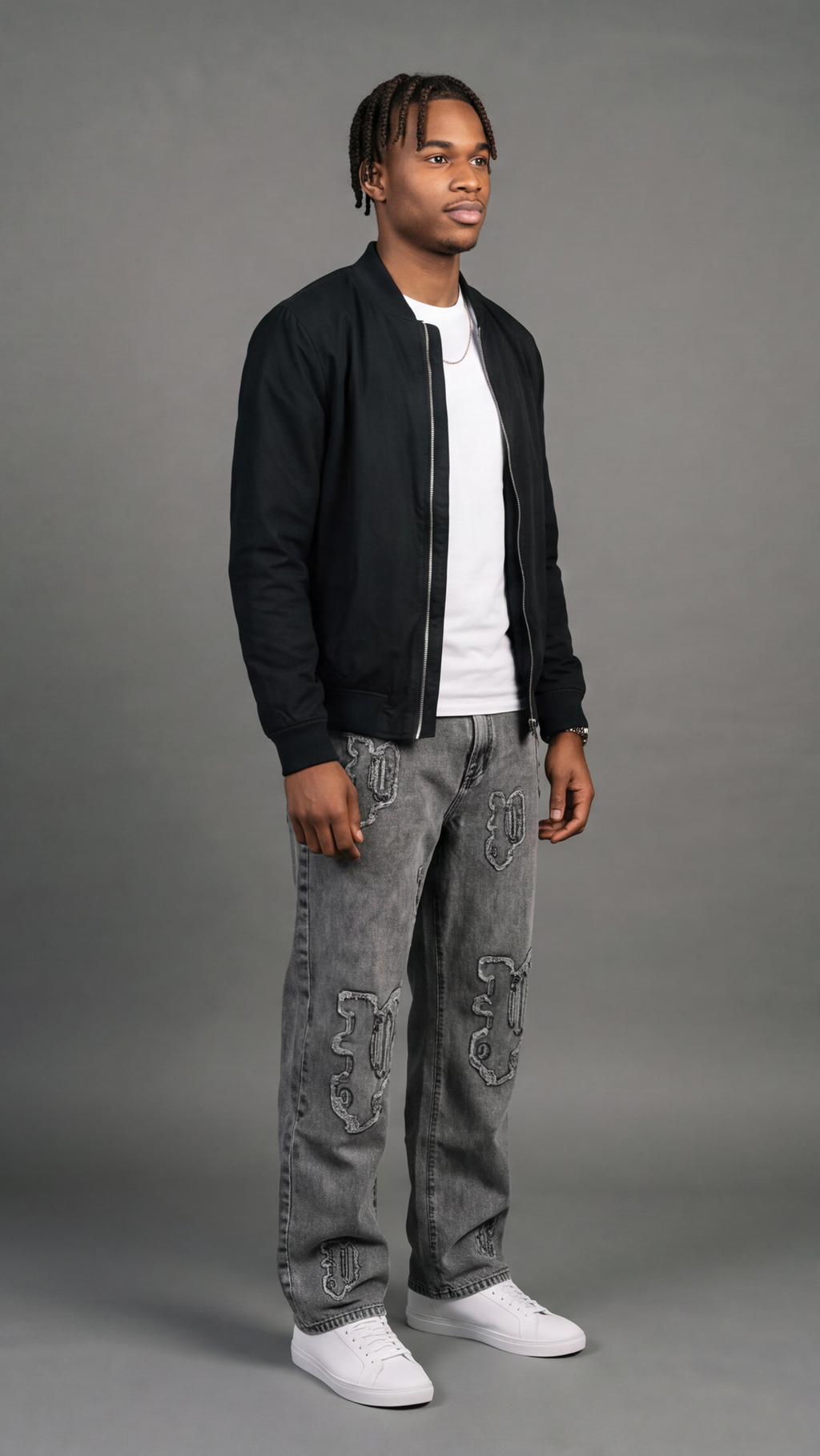 All-Over Logo Patch Jeans - side