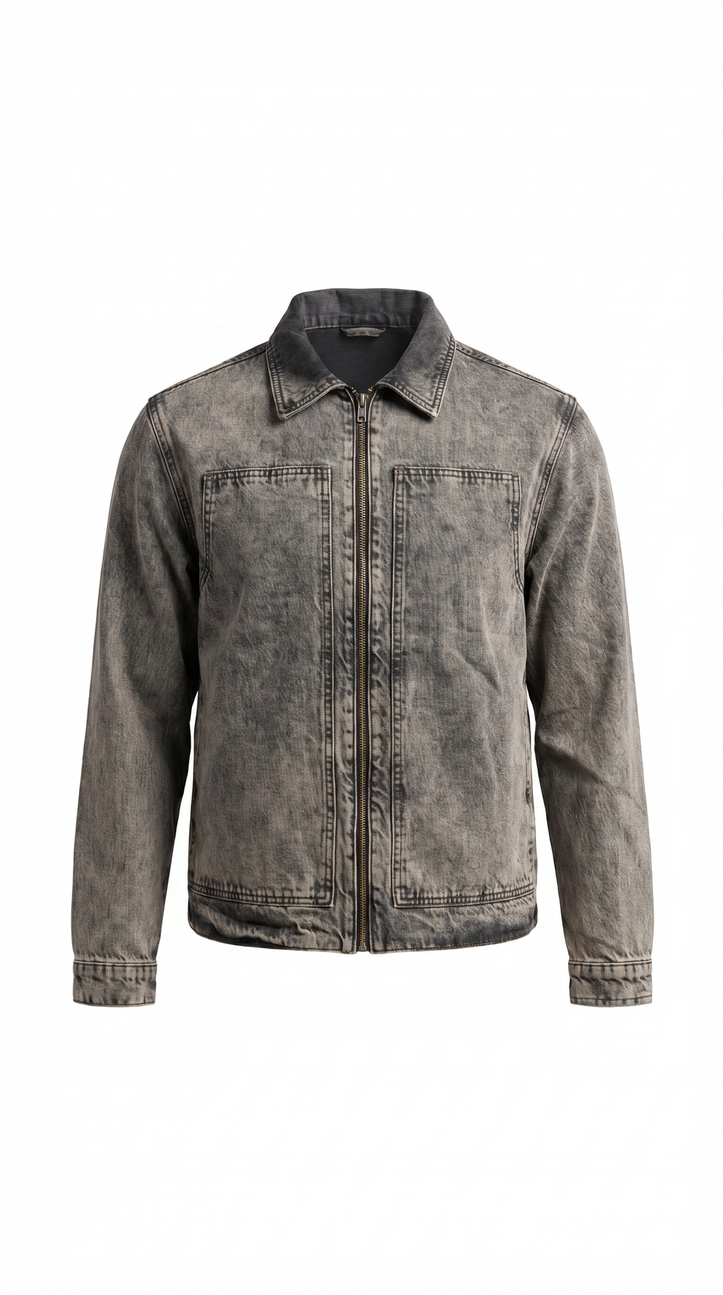 Washed Zip Set - zip jacket detail