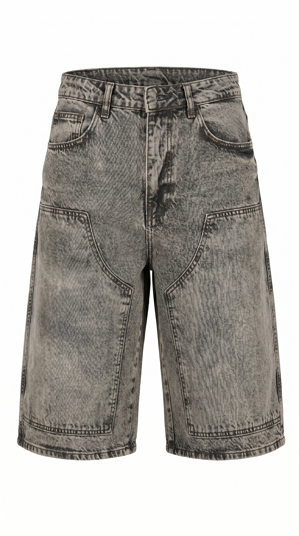 Washed Zip Set with Shorts - shorts detail