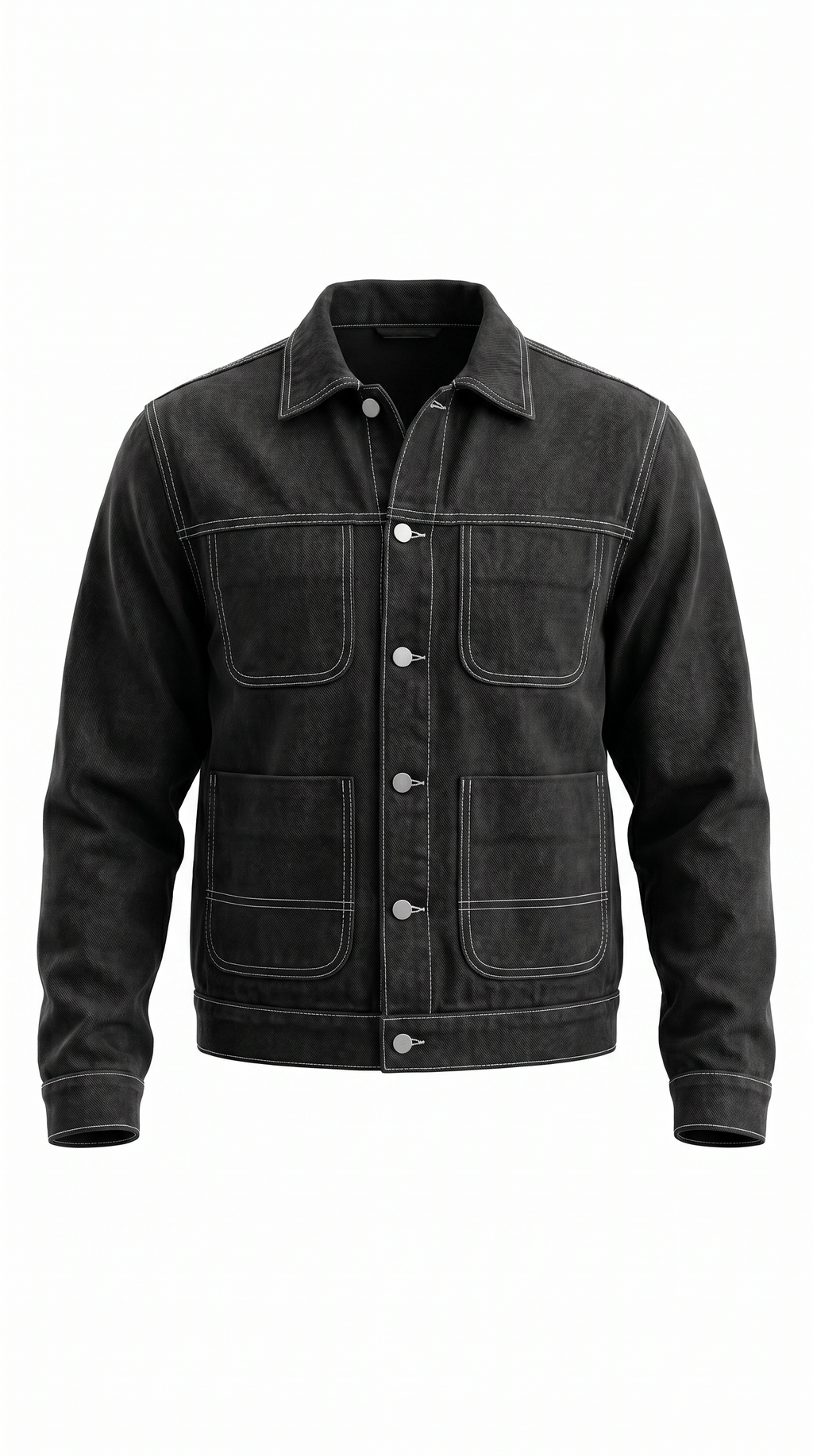 Contrast Stitch Set - jacket contrast stitching detail