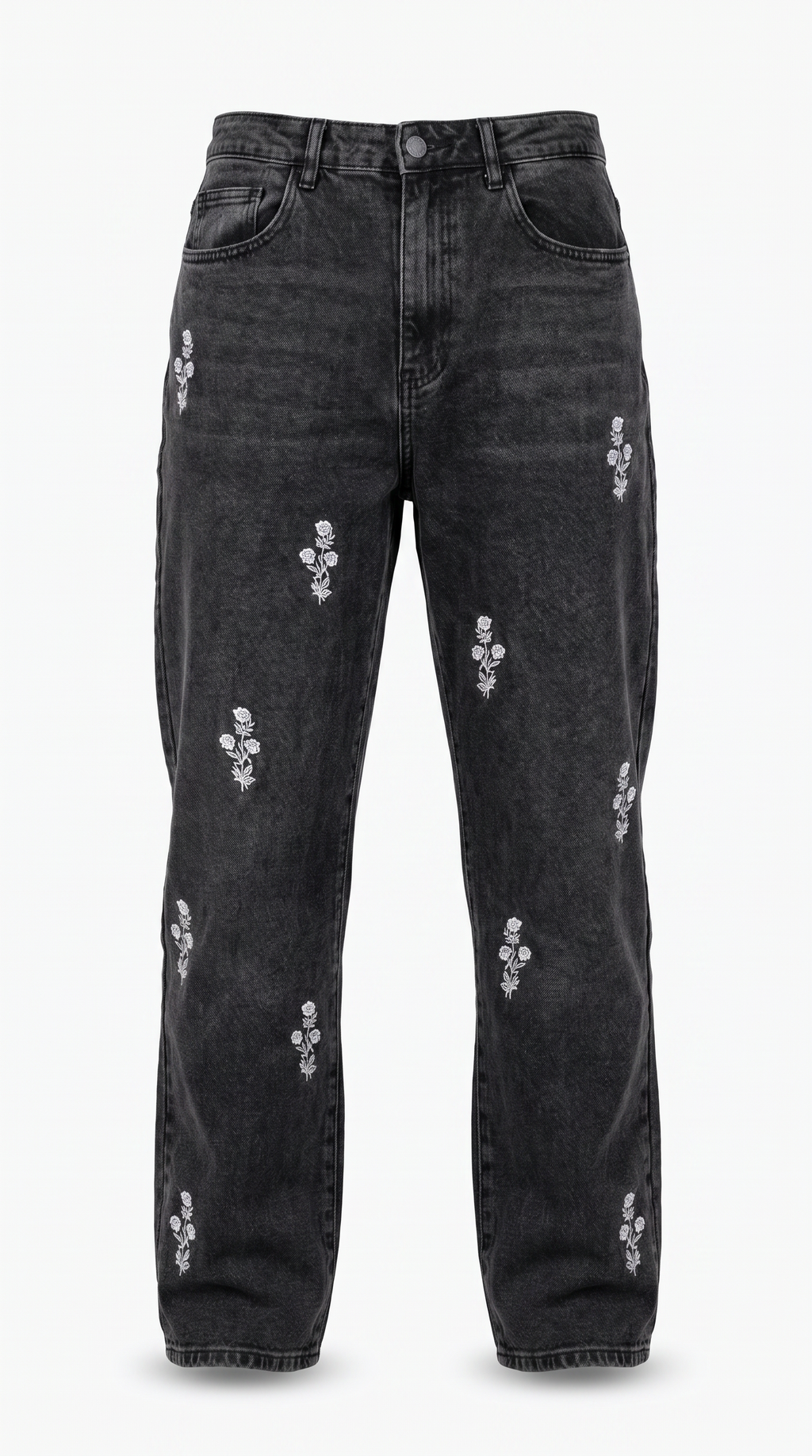 Floral Embroidery Set - jeans detail
