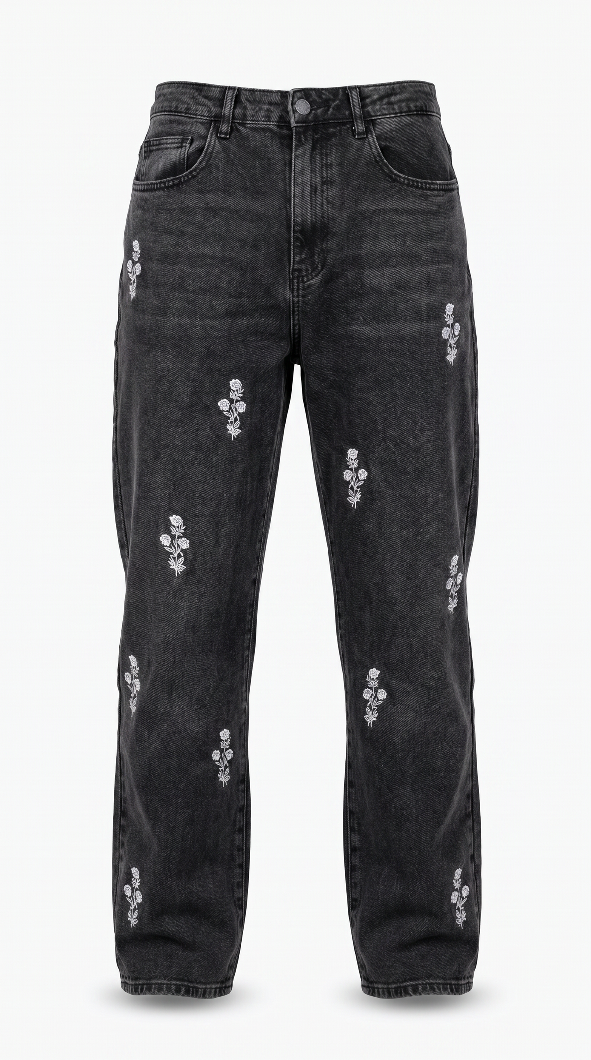 Floral Embroidery Set - jeans detail