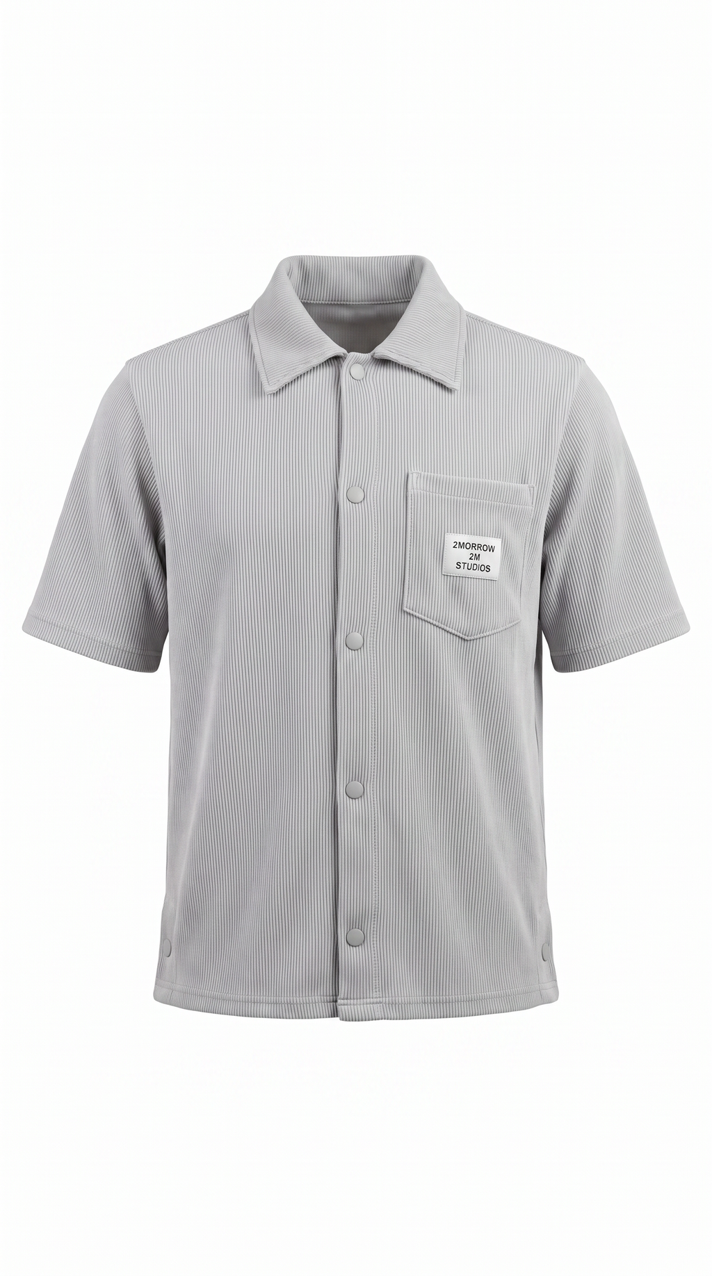 Striped Texture Set - Grey - short-sleeve shirt detail
