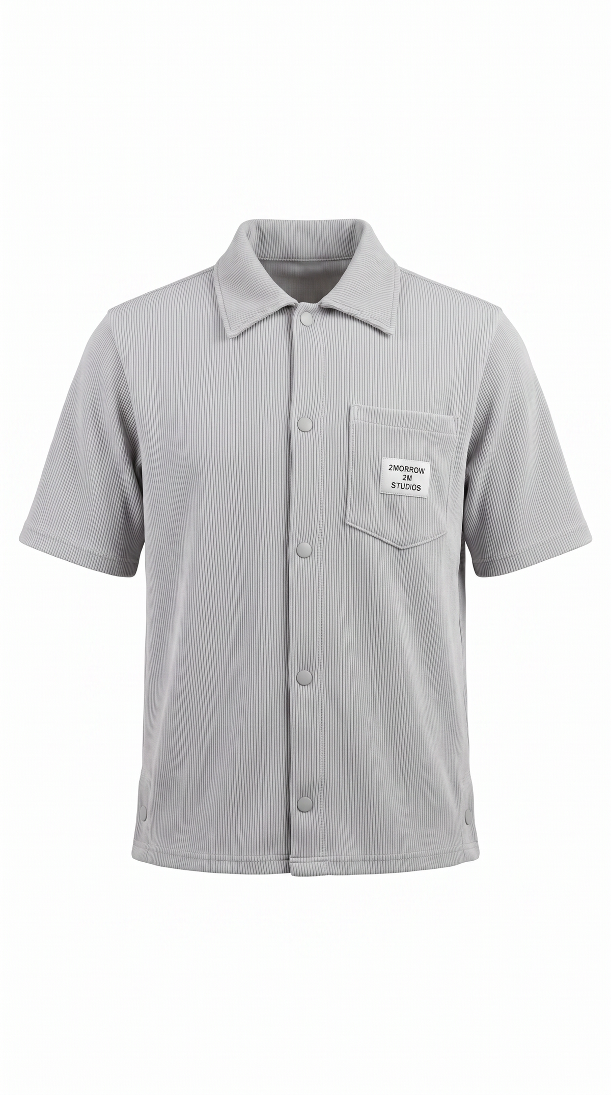 Striped Texture Set - Grey - short-sleeve shirt detail
